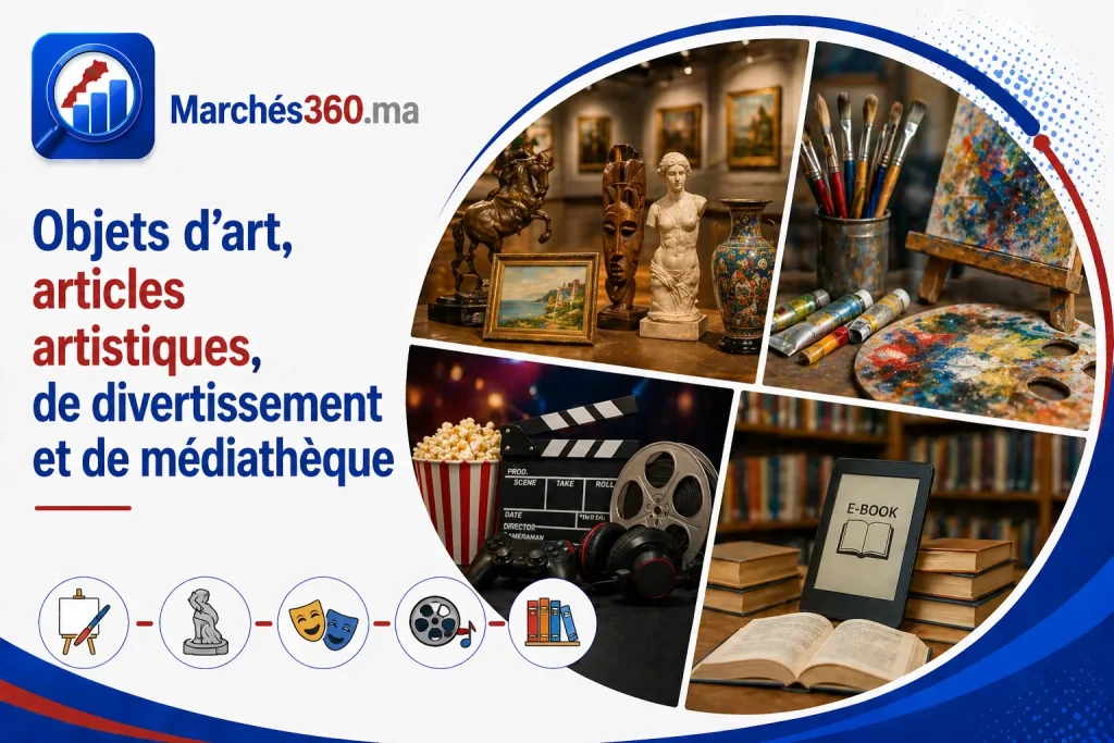 Appels d’Offres à Objets d’art, articles artistiques, de divertissement et de médiathèque